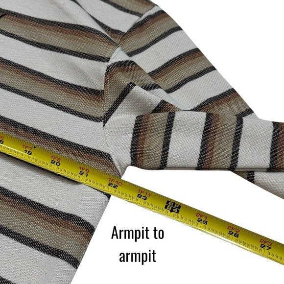 NEW Hurley OG Poncho Hoodie Striped Pullover Sweatshirt Neutral Coastal Cozy M - Picture 10 of 11